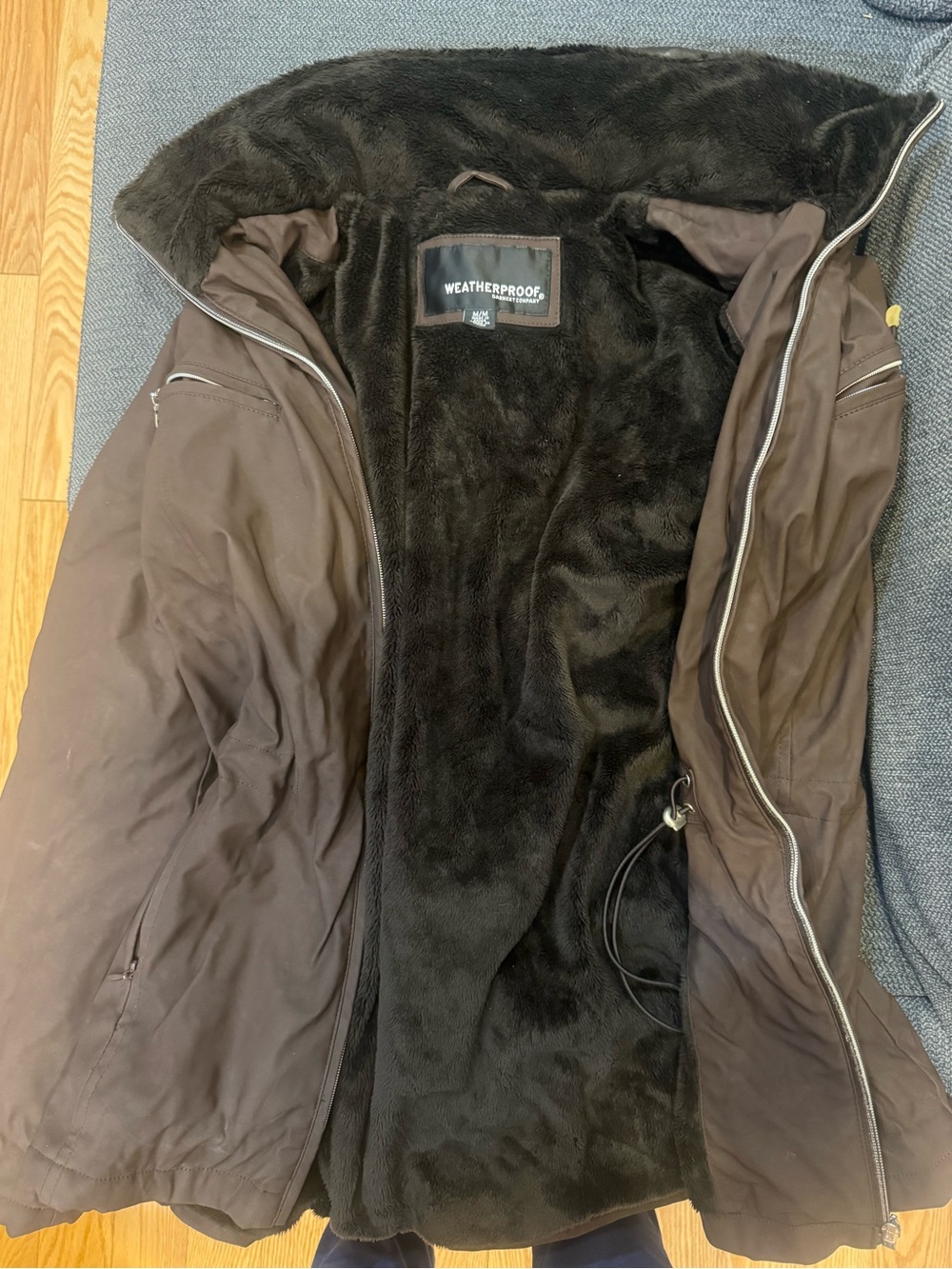 Weatherproof Women’s Brown Jacket with Black Faux-Fur Lining